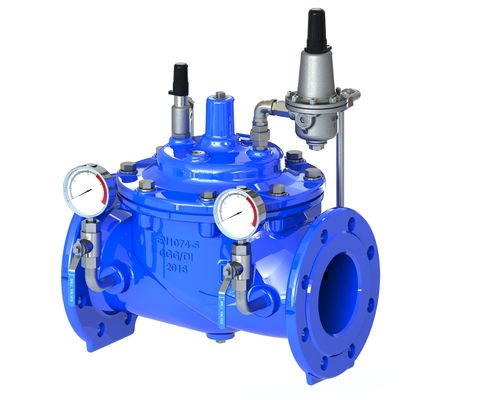 Valve réductrice de pression d'eau avec renforcement en nylon, diaphragme EPDM, matériau GGG50 et siège SS304