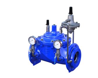 EN 1074-5 PN16 Valve de régulation du débit Ductile Fer inoxydable Trim Manuel d'actionnement Bleu Ral 5005