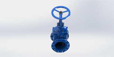 Valve de porte en fer ductile rouge/bleu pour système de circulation d'eau / système de refroidissement