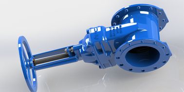 Valve de porte en fer ductile rouge/bleu pour système de circulation d'eau / système de refroidissement