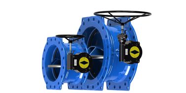 Valve à papillon à doubles flancs excentriques de type souple pour système d'eau usée