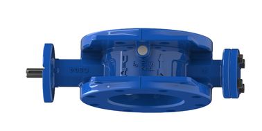 Valve à papillon à doubles flancs excentriques de type souple pour système d'eau usée