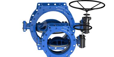 Ventilateur de papillon double excentrique revêtu d'acier inoxydable à disque DI PN10 PN16