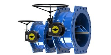 Forme d'arche bleue Ventilateurs papillons de haute performance en fer ductile GSJ500-7