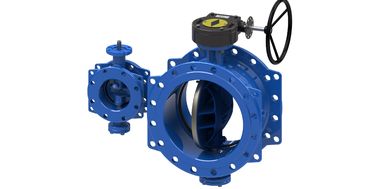 Ventilateur de papillon double excentrique revêtu d'acier inoxydable à disque DI PN10 PN16