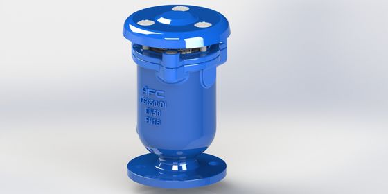 Valve de dégagement d'air à combinaison de fer ductile durable avec connexion filetée et de bride et flotteur en acier inoxydable pour le contrôle du vide des pipelines