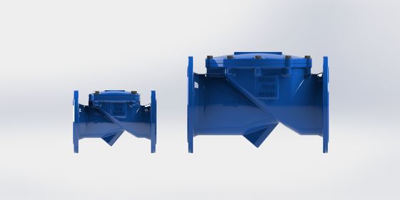 Clapet anti-retour à battant en fonte ductile avec raccordement à bride et joint EPDM pour le contrôle de conduites industrielles