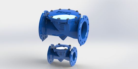 Clapet anti-retour à battant en fonte ductile avec raccordement à bride et joint EPDM pour le contrôle de conduites industrielles