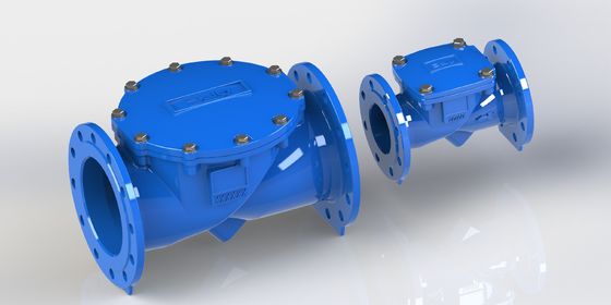 Clapet anti-retour à battant en fonte ductile avec raccordement à bride et joint EPDM pour le contrôle de conduites industrielles