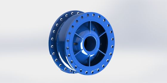 Valve d'arrêt anti-choc en caoutchouc revêtue d'un disque de connexion à l'extrémité de la bride conçue pour les systèmes de pression PN10