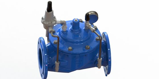 GGG50 Valve réductrice de pression d'eau en fonte avec pilote en acier inoxydable 304 et renforcement en nylon avec diaphragme EPDM