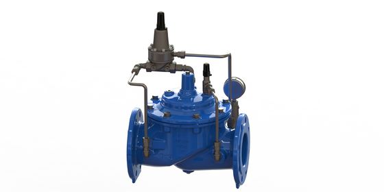 PN10 Valve de maintien de la pression minimale avec connexion par bride et construction en fer ductile à usage industriel
