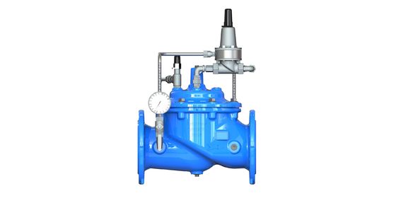 Vanne de maintien de pression en fonte ductile avec une pression maximale de PN25 et une température de fonctionnement de 0-80°C