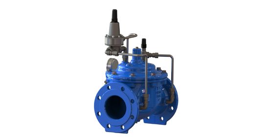 PN10 Valve de maintien de la pression minimale avec connexion par bride et construction en fer ductile à usage industriel