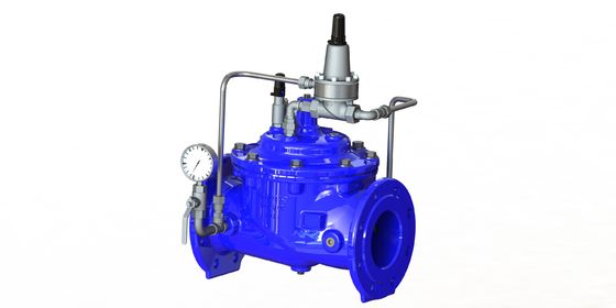 Vanne de maintien de pression en fonte ductile avec une pression maximale de PN25 et une température de fonctionnement de 0-80°C
