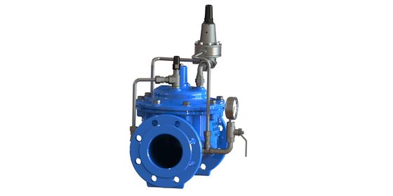 Valve de maintien de la pression de la bride de raccordement en fer ductile avec pression nominale PN10 et température de fonctionnement de 0 à 80 °C