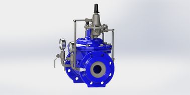 EN 1074-5 PN16 Valve de régulation du débit Ductile Fer inoxydable Trim Manuel d'actionnement Bleu Ral 5005