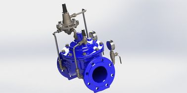 Manuel Bleu Ral5005 soupape de régulation de débit en acier inoxydable pour tuyaux en fer ductile modèle A400