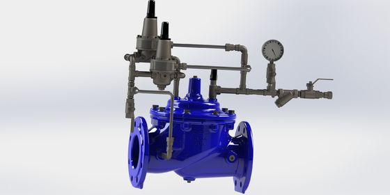 Valve anti-surge PN25 avec connexion de la fin de la bride et renforcement en nylon avec diaphragme EPDM