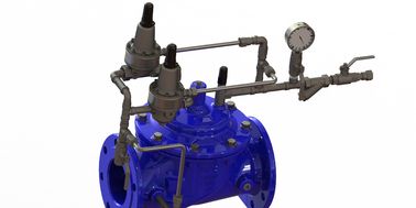Valve d'anticipation de surtension manuelle de type globe A2A5 avec diaphragme EPDM et connexion de fin de bride