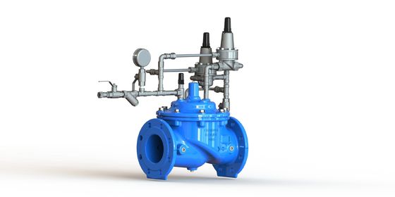 Valve d'anticipation des surtensions avec connexion à l'extrémité de la bride, diaphragme EPDM et actionnement manuel pour les systèmes d'eau