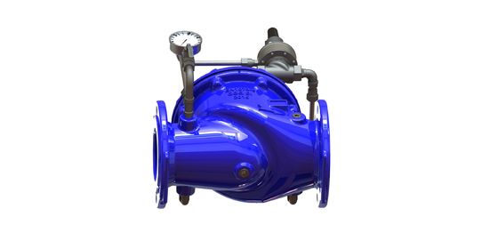 Vanne de régulation d'eau de siège de corps en EPDM avec pièces internes en SS304 et pilote P500 pour une régulation précise du débit