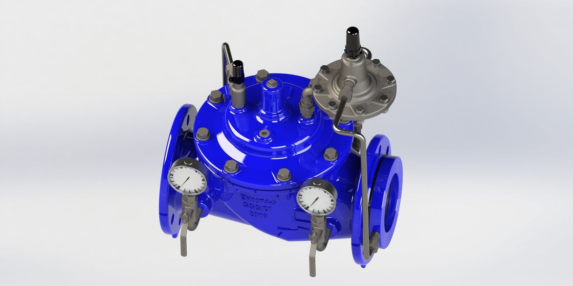 Valve de contrôle de débit pilote en acier inoxydable avec actionnement manuel du joint EPDM pour une plage de température de 0 à 80 ° F PN10/16/25