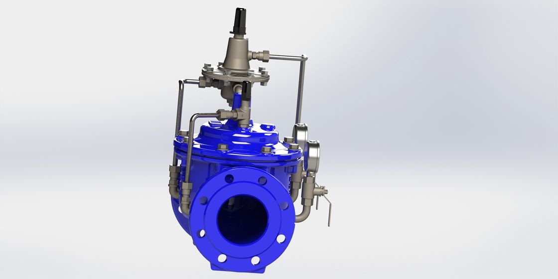 Valve de régulation du débit en acier inoxydable EPDM Seal PN10 actionnée par un tuyau de régulation en fer ductile