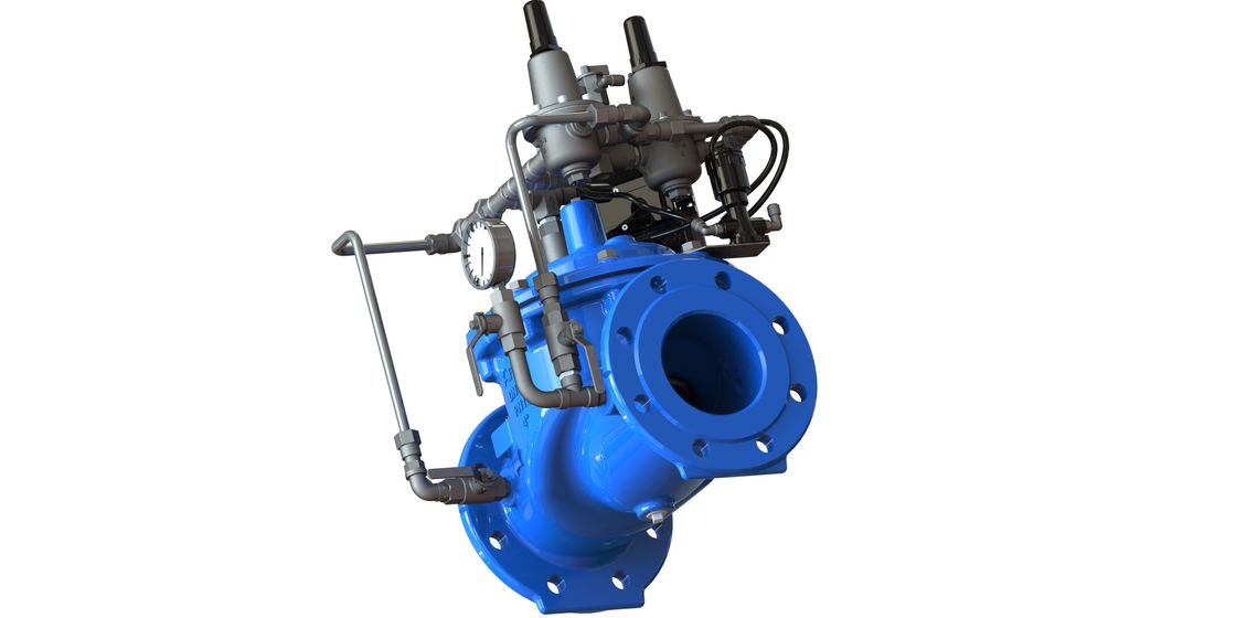 Vanne de régulation d'eau en fonte ductile durable avec siège de corps en EPDM et pilote SS304 pour un contrôle précis de la pression et du débit