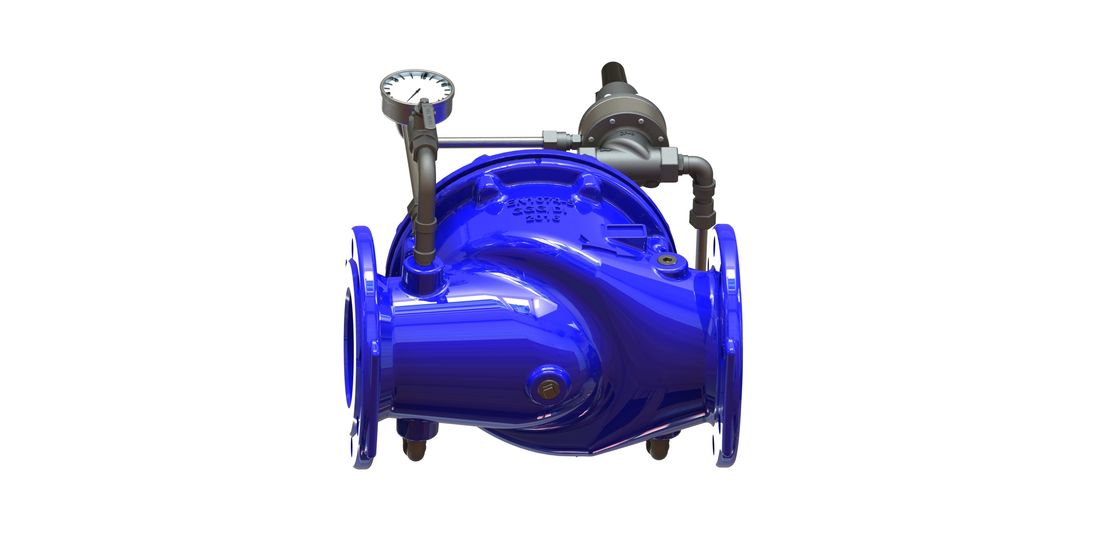 Vanne de régulation d'eau de siège de corps en EPDM avec pièces internes en SS304 et pilote P500 pour une régulation précise du débit