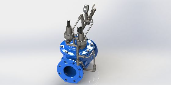 Valve anti-surge avec finition RAL5005 durable et diaphragme de renforcement en nylon conforme à la norme EN1074-5